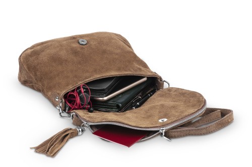 Torebka Skórzana Chlebak Vera Pelle Zamszowa Koniak (7).jpg