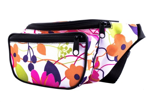 Nerka, saszetka na biodro nieprzemakalna kwiaty
