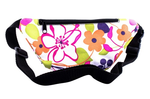 nerka, saszetka na biodro, kwiaty