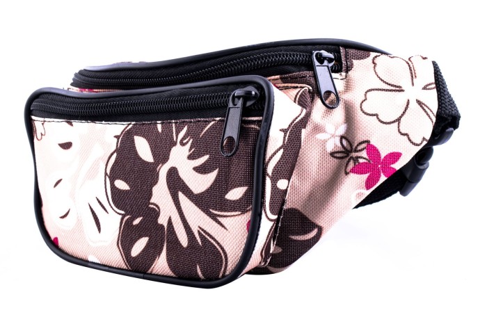Nerka, saszetka na biodro nieprzemakalna kwiaty
