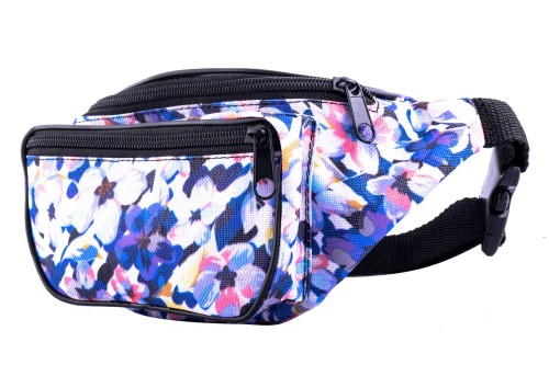 nerka, saszetka na biodro, kwiaty