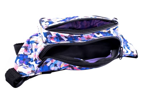 nerka, saszetka na biodro, kwiaty