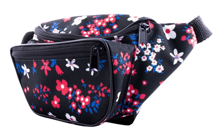 Nerka, saszetka na biodro nieprzemakalna kwiaty