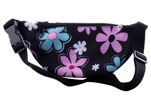 nerka, saszetka na biodro, kwiaty