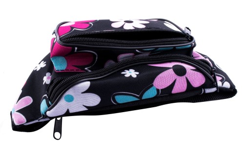 nerka, saszetka na biodro, kwiaty