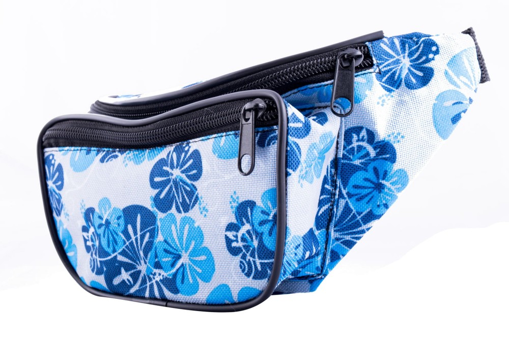 nerka, saszetka na biodro, kwiaty