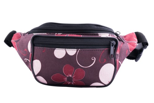 nerka, saszetka na biodro, kwiaty