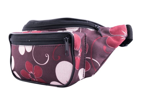 nerka, saszetka na biodro, kwiaty