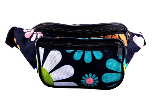 nerka, saszetka na biodro, kwiaty