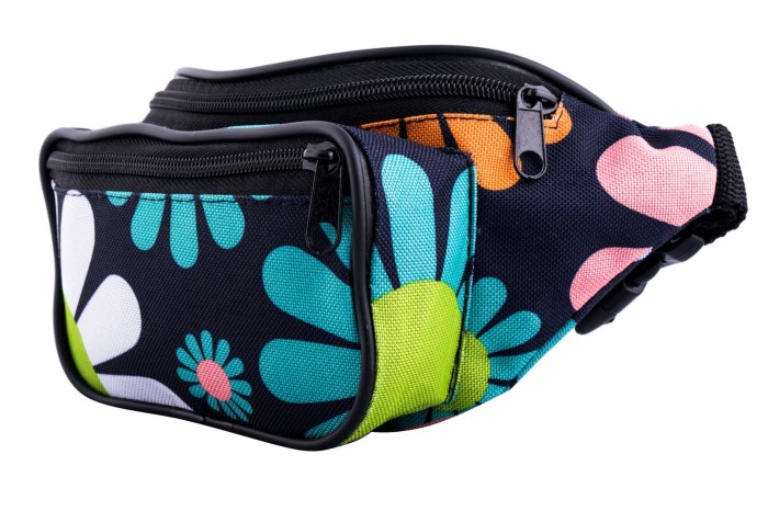 Nerka, saszetka na biodro nieprzemakalna kwiaty