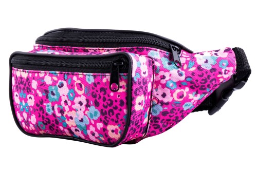 nerka, saszetka na biodro, kwiaty