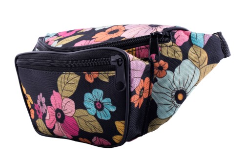 Nerka, saszetka na biodro nieprzemakalna kwiaty