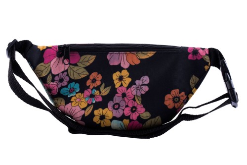 nerka, saszetka na biodro, kwiaty
