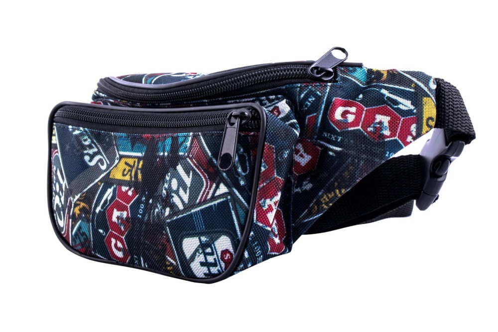 nerka, saszetka na biodro, napisy