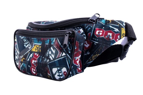 nerka, saszetka na biodro, napisy