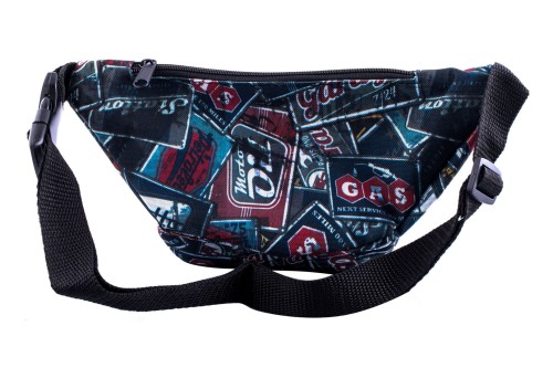 nerka, saszetka na biodro, napisy