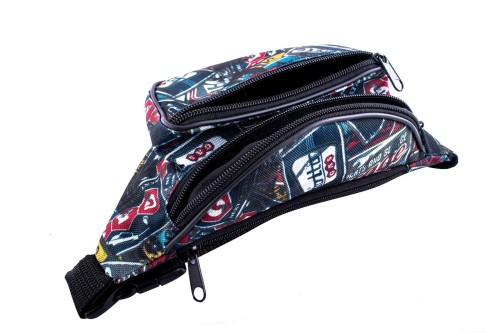 nerka, saszetka na biodro, napisy