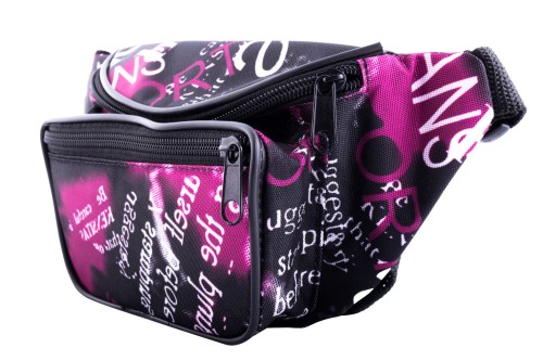 nerka, saszetka na biodro, napisy