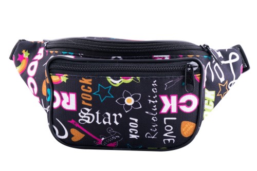 nerka, saszetka na biodro, napisy