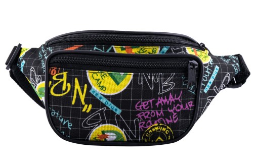 nerka, saszetka na biodro, napisy