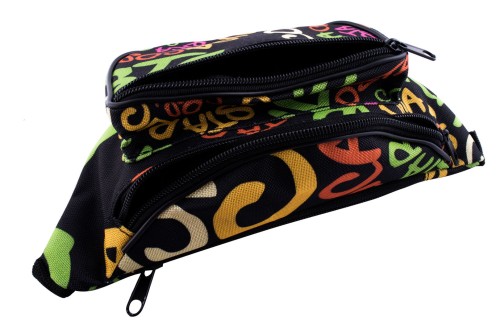 nerka, saszetka na biodro, napisy