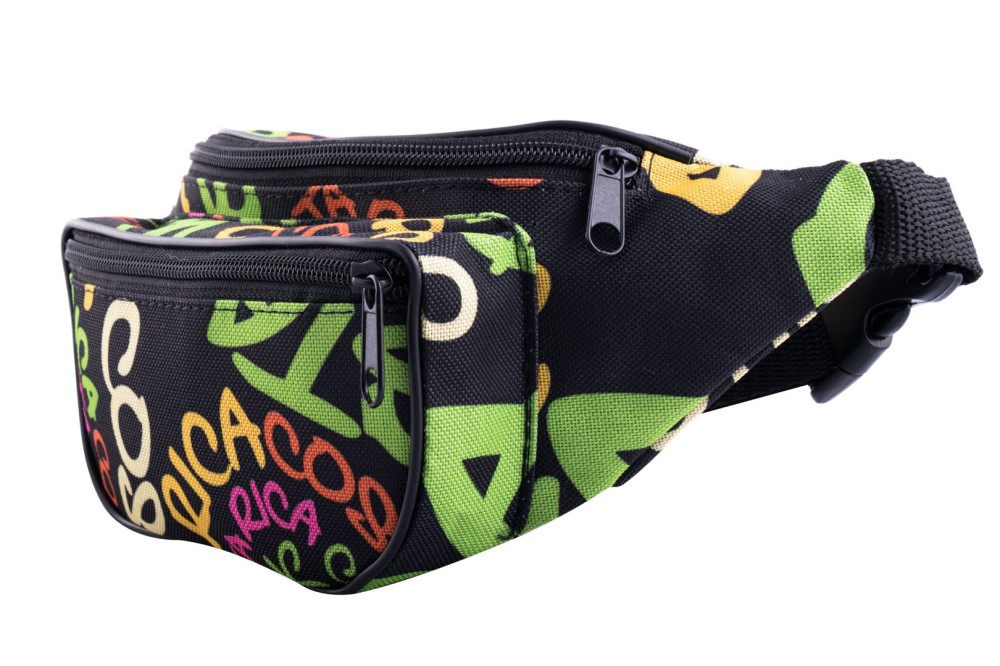 nerka, saszetka na biodro, napisy