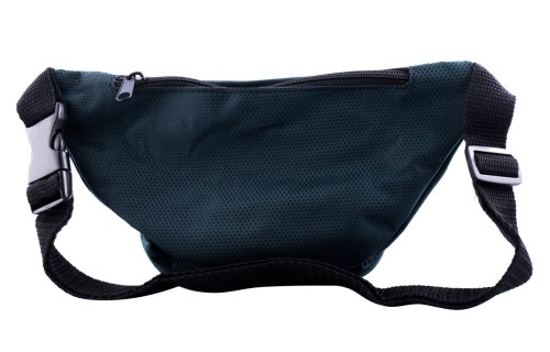 nerka, saszetka na biodro, metaliczna, zielona