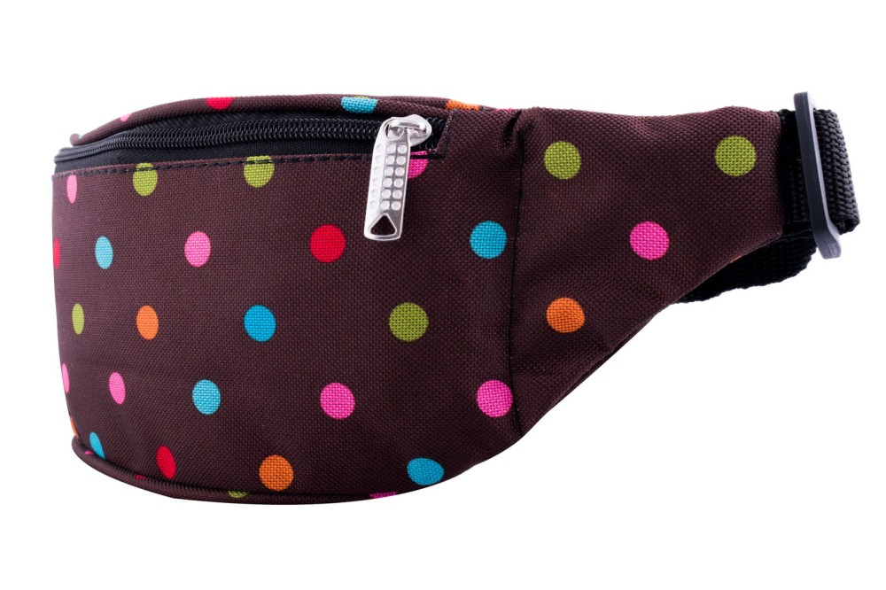Nerka XL, Duża saszetka na biodro, groszki