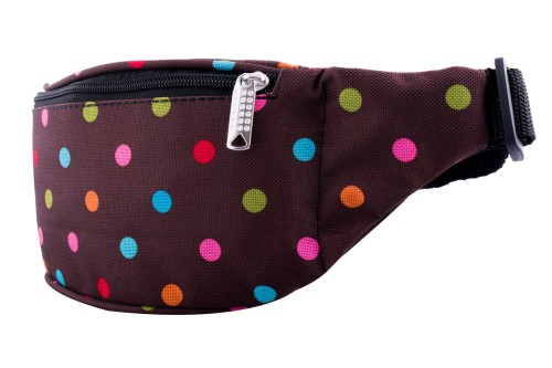Nerka XL, Duża saszetka na biodro, groszki