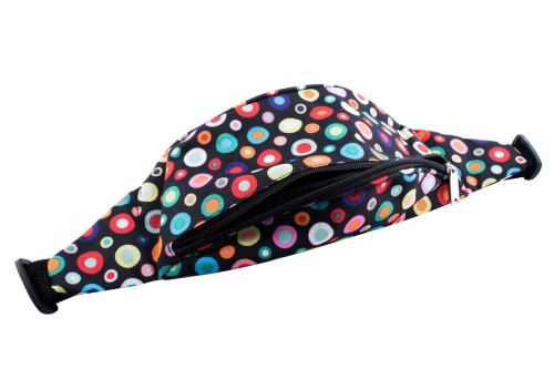 Nerka XL, Duża saszetka na biodro, groszki