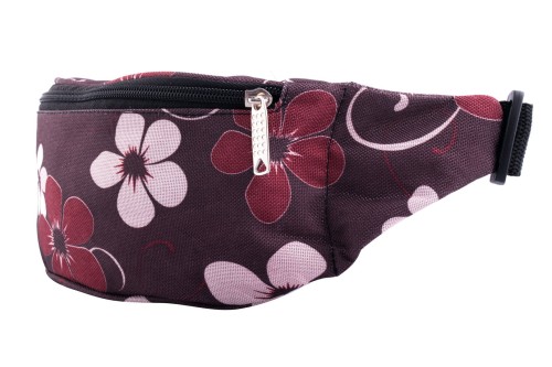 Nerka XL, Duża saszetka na biodro kwiaty