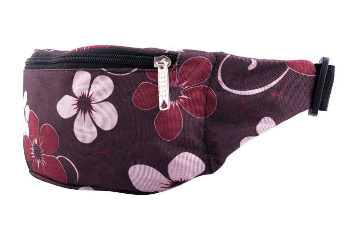 Nerka XL, Duża saszetka na biodro kwiaty