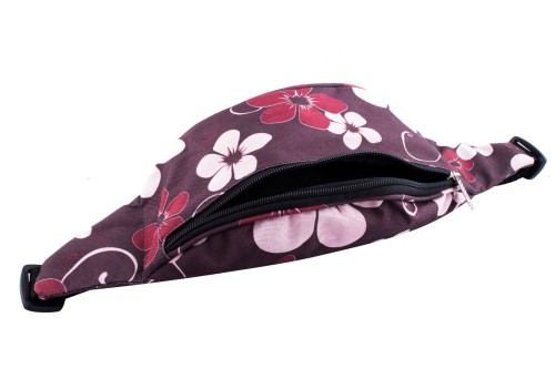 Nerka XL, Duża saszetka na biodro kwiaty