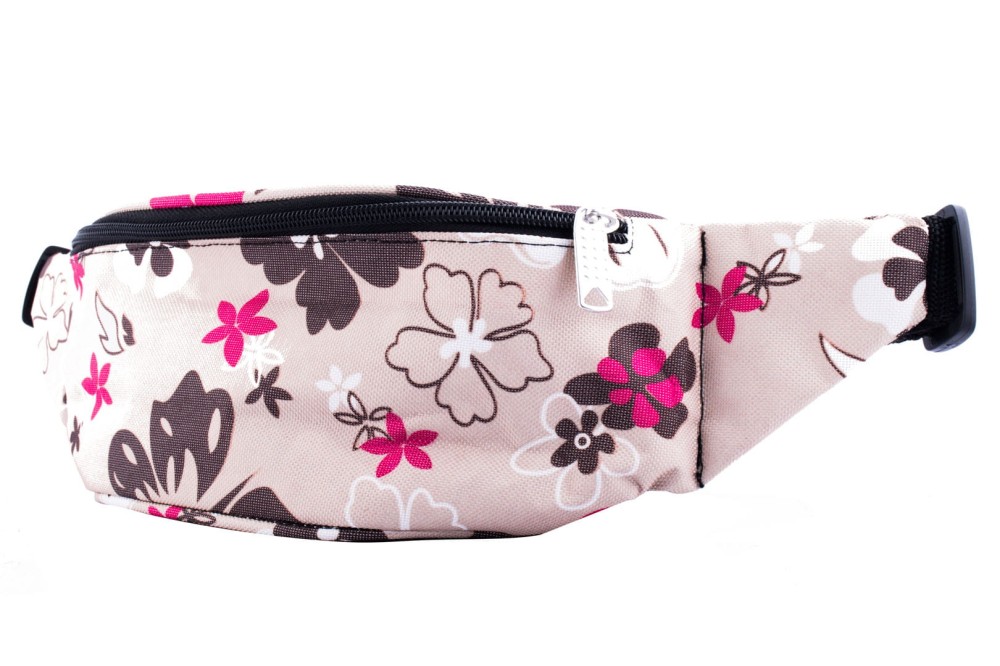 Nerka XL, Duża saszetka na biodro kwiaty