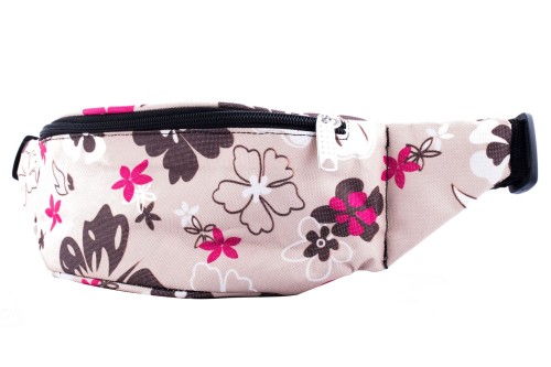 Nerka XL, Duża saszetka na biodro kwiaty