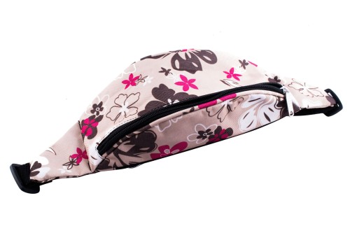 Nerka XL, Duża saszetka na biodro kwiaty