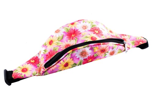 Nerka XL, Duża saszetka na biodro kwiaty