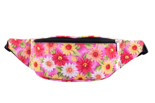 Nerka XL, Duża saszetka na biodro kwiaty