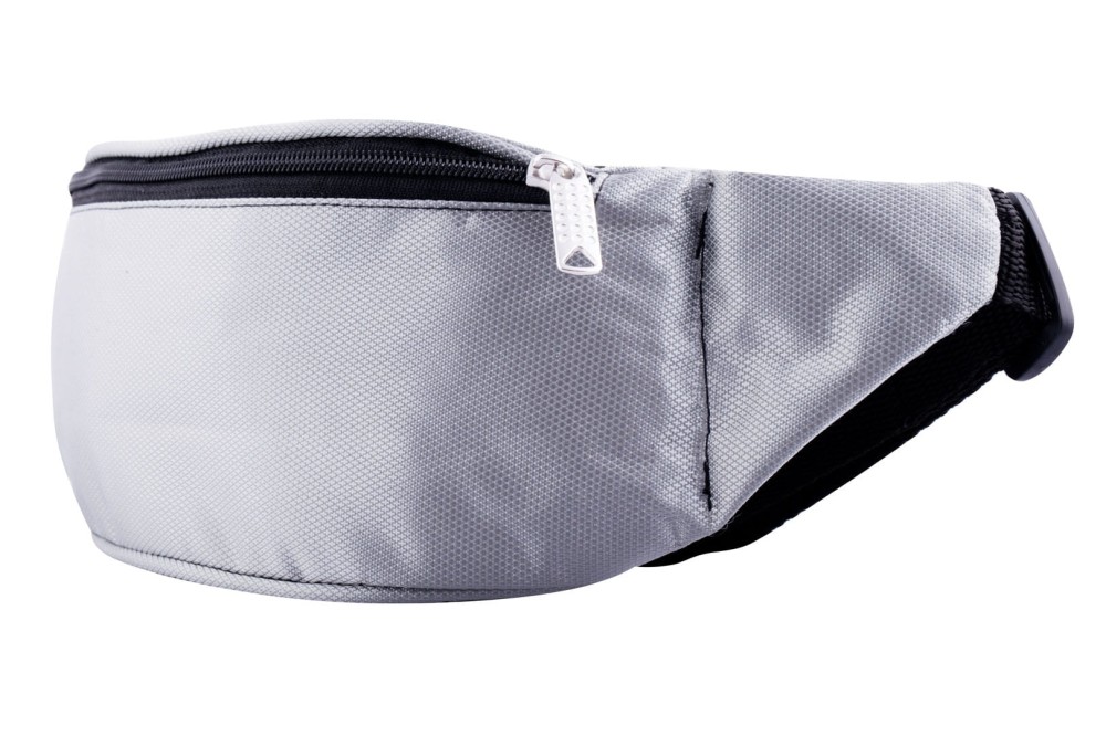 Nerka XL, Duża saszetka na biodro, srebrna