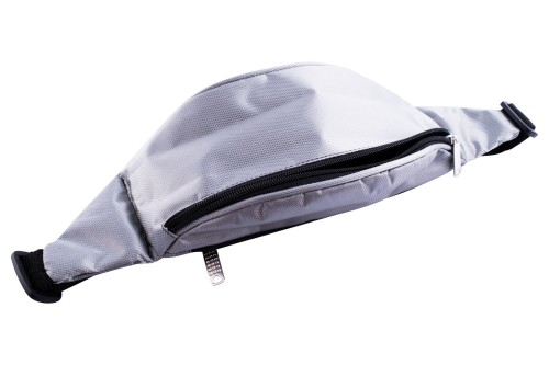 Nerka XL, Duża saszetka na biodro, srebrna