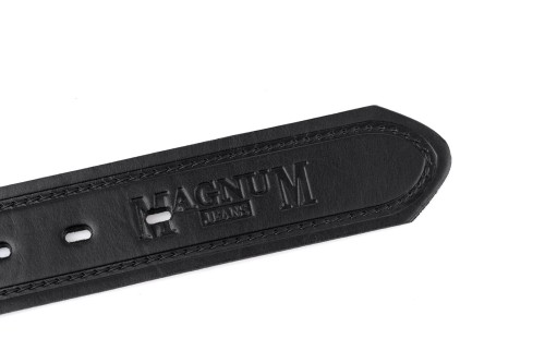 Pasek skórzany, czarny, Magnum Jeans