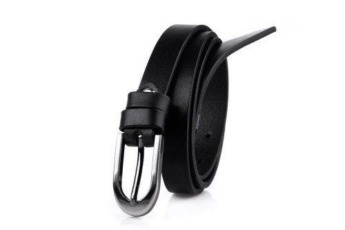 Pasek damski skórzany klasyczny czarny 2 cm paczka 10szt