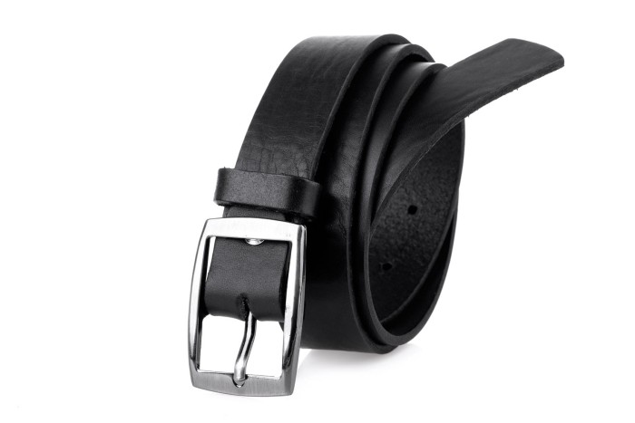 Pasek damski skórzany klasyczny czarny 3 cm paczka 10szt