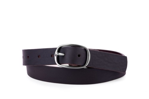 Klasyczny pasek damski ze skóry, brązowy