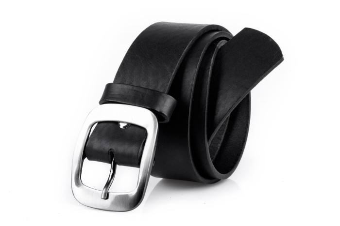 Pasek damski skórzany klasyczny czarny 4 cm paczka 10szt