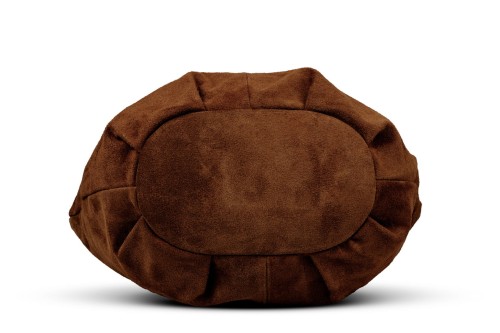 Torba Skórzana Vera Pelle Zamszowy Worek Brązowa