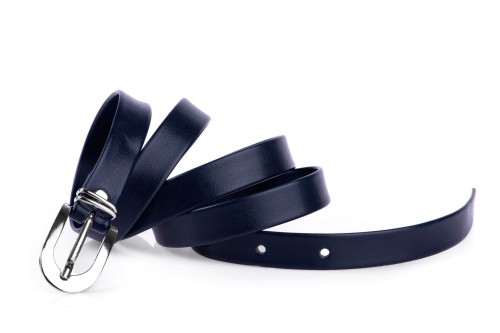 Pasek damski klasyczny granatowy mat