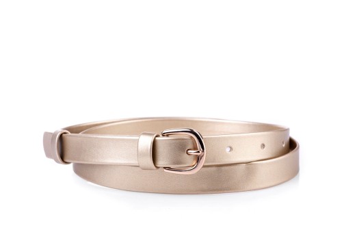 Pasek damski klasyczny złoty