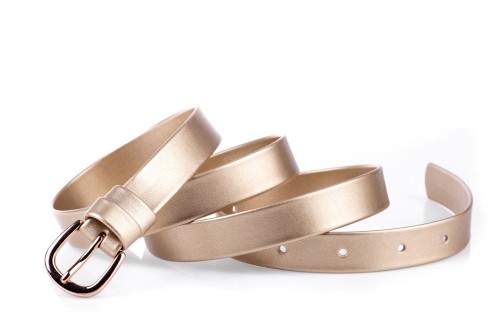 Pasek damski klasyczny złoty