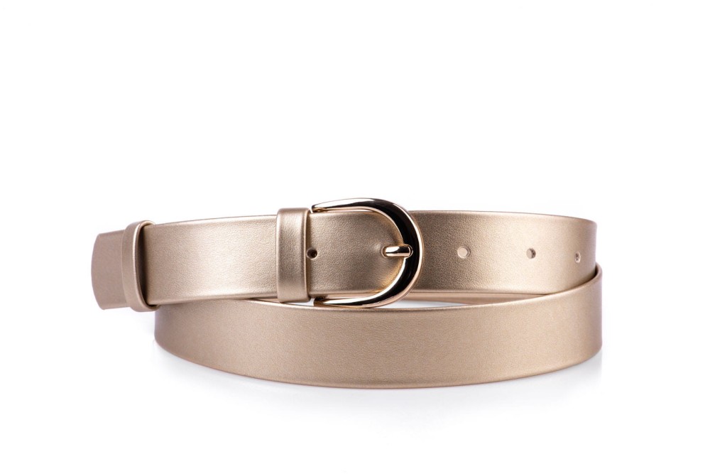 Pasek damski klasyczny złoty